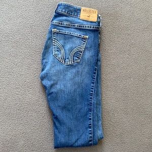 Low rise jeans.